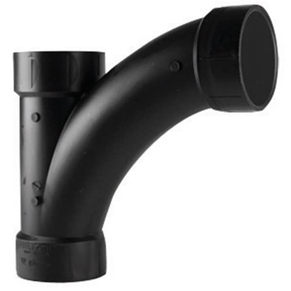 Pinpoint Charlotte Pipe & Foundry ABS005010800HA 2 in. Long Turn Tee Wye Black PI155233 - main